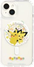HIGHER Pocket Monsters/Pokemon iPhone 15/14/13 Case MagSafe Compatible Hybrid Case Shockproof (Pikachu & Pichu) (iphone15 iphone14 iphone13 cover iPhone MagSafe compatible antibacterial transparent clear case resistant to yellowing with strap hole)