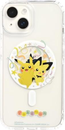 HIGHER Pocket Monsters/Pokemon iPhone 15/14/13 Case MagSafe Compatible Hybrid Case Shockproof (Pikachu & Pichu) (iphone15 iphone14 iphone13 cover iPhone MagSafe compatible antibacterial transparent clear case resistant to yellowing with strap hole)