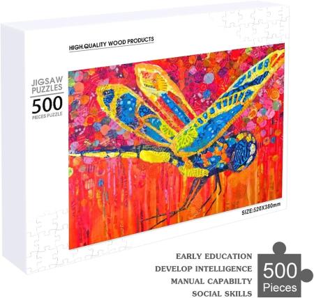 Paper Dragonfly Jigsaw Puzzle 500 PCS Character Puzzle Movie Movie Moe Goods Popular Actor Idol Wooden Puzzle Wall Decor Beginner Gift Birthday Christmas Present Beautiful Packaging Box