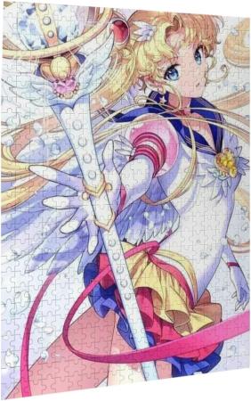 Jigsaw Puzzle Sailor Moon Wooden 500 Piece Happy Days Parent-Child Puzzle Birthday Present (38x52cm)