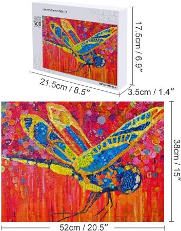 Paper Dragonfly Jigsaw Puzzle 500 PCS Character Puzzle Movie Movie Moe Goods Popular Actor Idol Wooden Puzzle Wall Decor Beginner Gift Birthday Christmas Present Beautiful Packaging Box