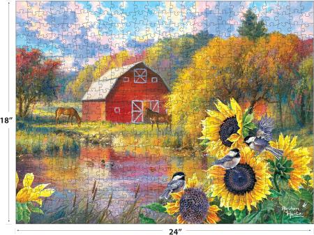 Cra-Z-Art Rose Art Abraham Hunter Green Mountain Farm 500 Piece Jigsaw Puzzle