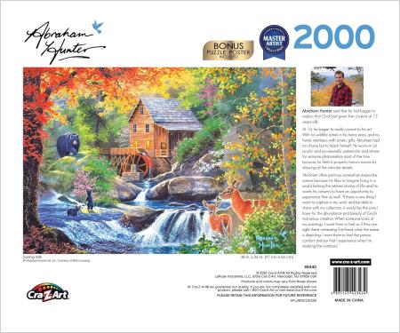 RoseArt Abraham Hunter Jigsaw Puzzle 2000 Piece Spring Mill