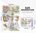 Jigsaw Puzzle Tom and Jerry Wooden 300 Piece Happy Days Parent-Child Puzzle Birthday Present (26x38cm)