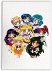 Sailor Moon Jigsaw Puzzle 1000 Piece Wooden Puzzle Character Puzzle Anime Decorative Painting Moe Goods Children Educational Toys Students Adults Decompression Birthday Christmas Present Beginner Gift Wall Decor Room Decoration (75x50cm)